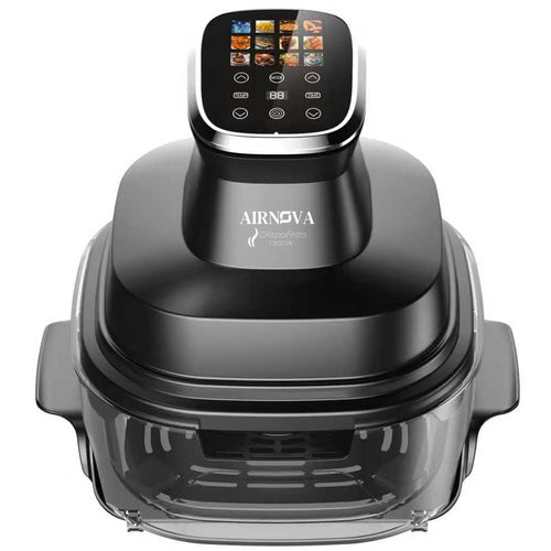 AIRNOVA® CrispoFritto — Friggitrice ad aria in vetro 4L, 1500W