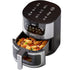 AIRNOVA® OroFritto Friggitrice ad aria 7L, 1400W, friggitrice ad aria calda, nero/acciaio inox