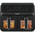 AIRNOVA® BiFritto Friggitrice ad aria 9,4L, 2200W, friggitrice ad aria calda con doppio compartimento, nera