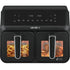 AIRNOVA® BiFritto Friggitrice ad aria 9,4L, 2200W, friggitrice ad aria calda con doppio compartimento, nera