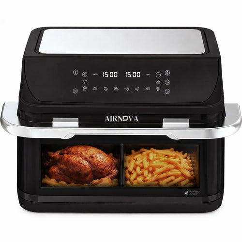 AIRNOVA® MaxFritto — Friggitrice ad aria XXL 11L, 2400W, doppia zona