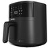 AIRNOVA® NanoFritto Friggitrice ad aria 1450W, capacità 4,8L, friggitrice automatica ad aria calda, 10 programmi preimpostati, controllo digitale, nera