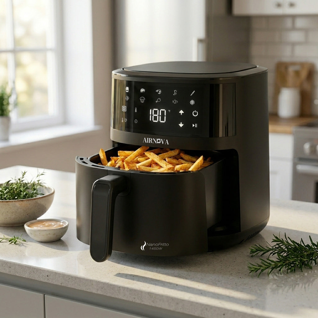 AIRNOVA® NanoFritto — Friggitrice ad aria 4,8L, 1450W, 10 programmi