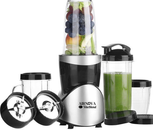 AIRNOVA® VitaBlend BLD-01 — Frullatore 900W con 4 bicchieri, motore in rame