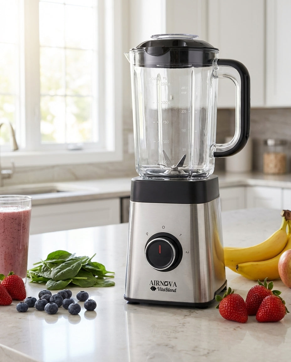 Frullatore AIRNOVA VitaBlend BLD-02 1000W con caraffa da 1,25 litri