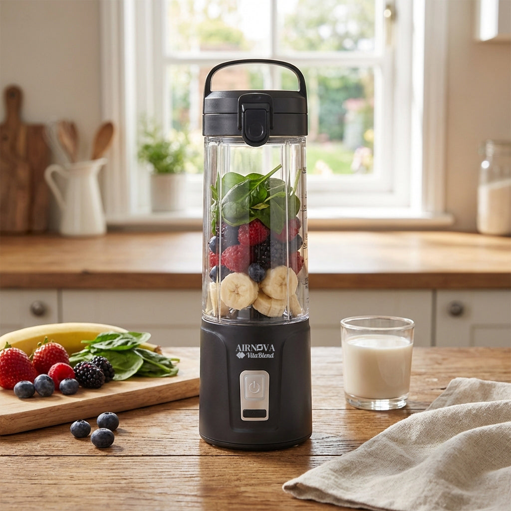 Frullatore portatile AIRNOVA VitaBlend BLD-08 da 400 ml con ricarica USB