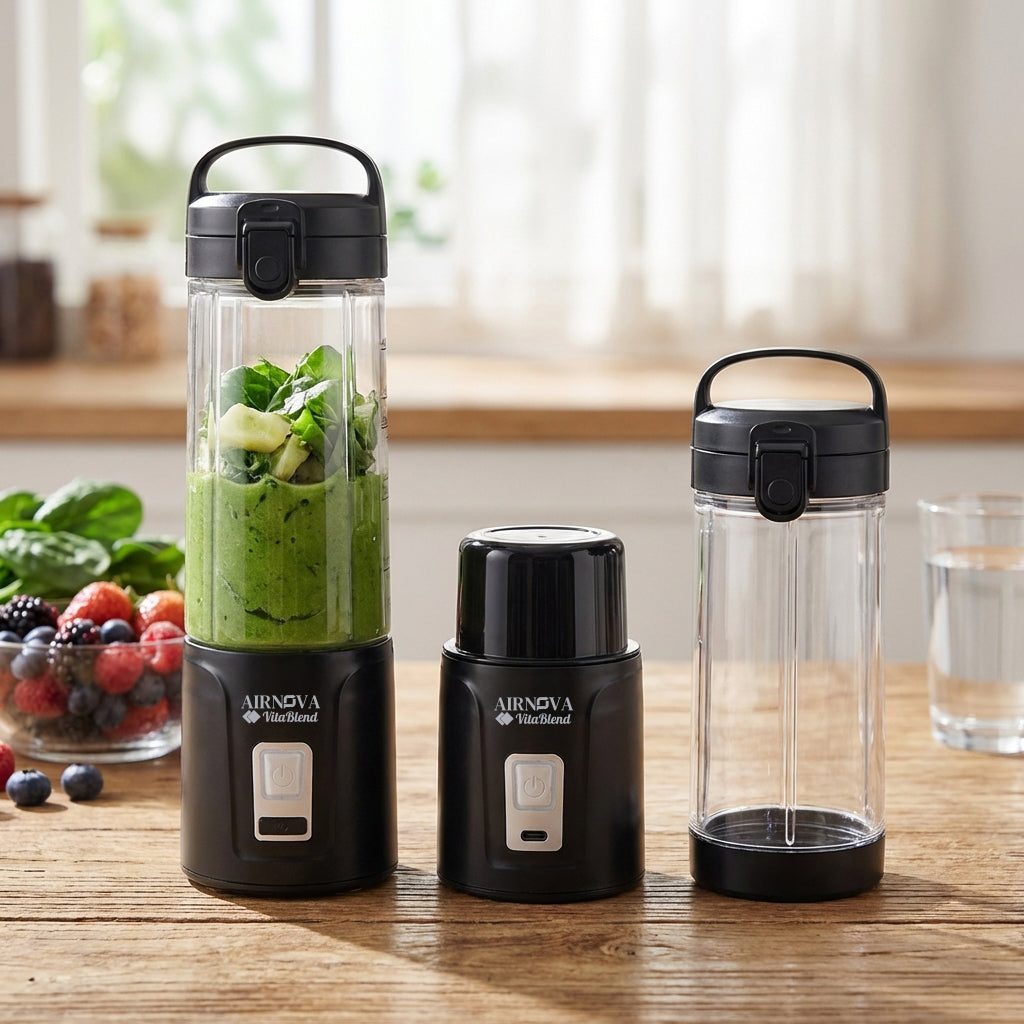 Frullatore portatile AIRNOVA VitaBlend BLD-08 da 400 ml con ricarica USB