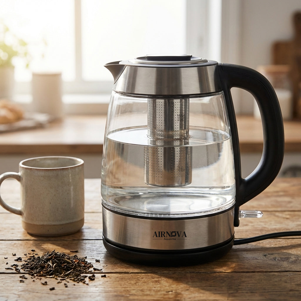 Bollitore elettrico AIRNOVA AquaVita 2200W da 2 litri con filtro per te