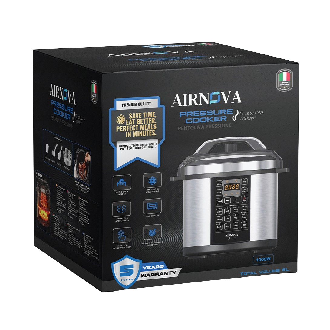 AIRNOVA GustoVita pentola a pressione elettrica 6L 1000W