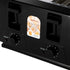 Tostapane AIRNOVA CrispToast 1500W a 4 fette nero e acciaio inox