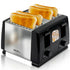 Tostapane AIRNOVA CrispToast 1500W a 4 fette nero e acciaio inox