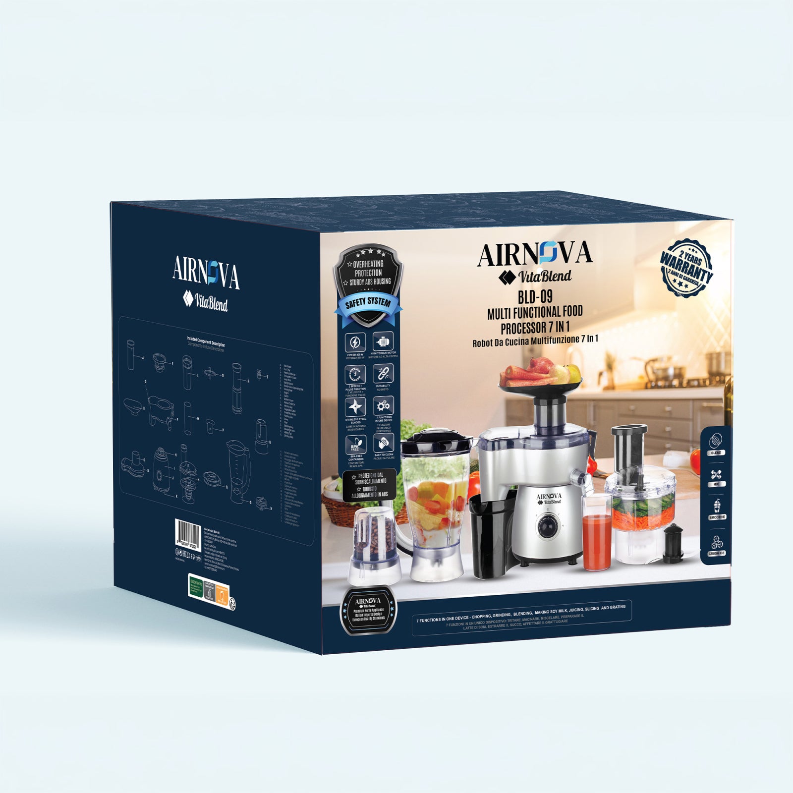 Robot da cucina AIRNOVA VitaBlend BLD-09 7 in 1 800W