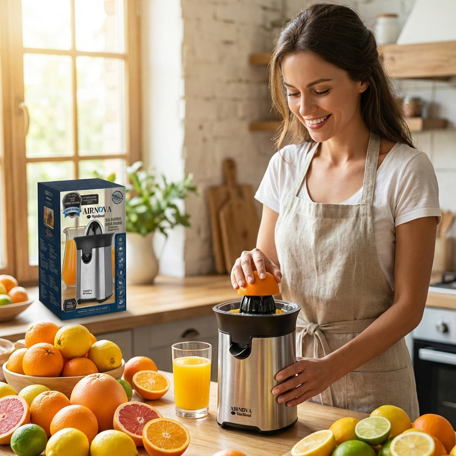 Spremiagrumi elettrico AIRNOVA VitaBlend BLD-04 130W in acciaio inox