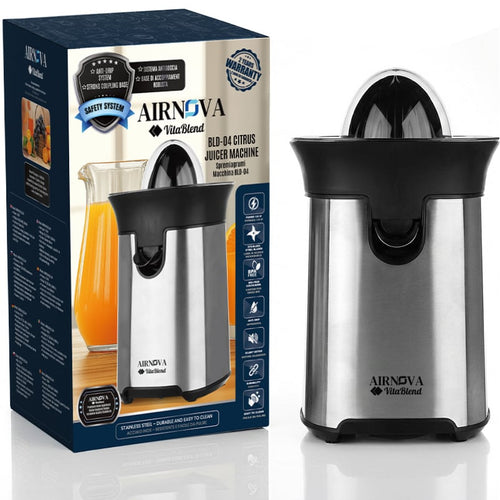 AIRNOVA® VitaBlend BLD-04 — Spremiagrumi elettrico 130W in acciaio inox, silenzioso